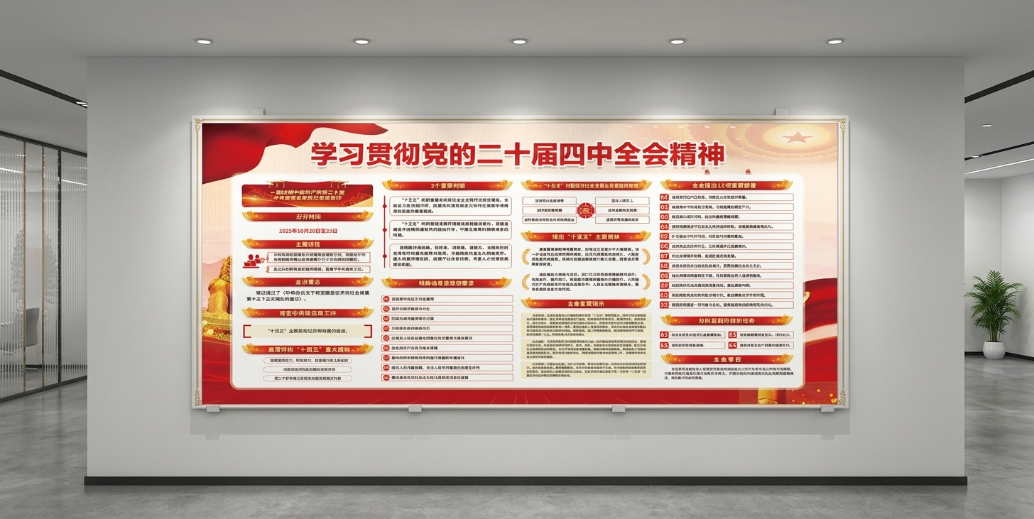 党建主题展板设计制作实体展示墙效果图一
